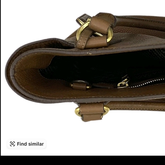 Prada Tan Leather Tote with Gold Accents - Picture 6 of 6